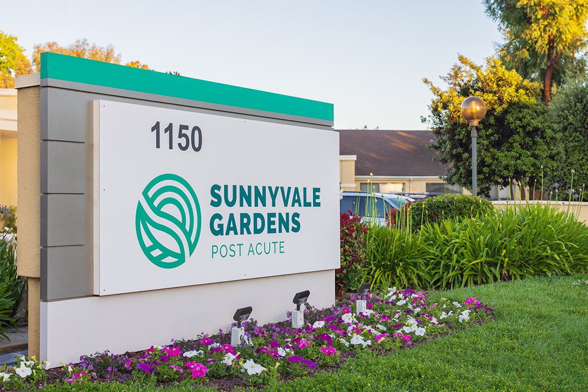The front entrance sign at Sunnyvale Gardens