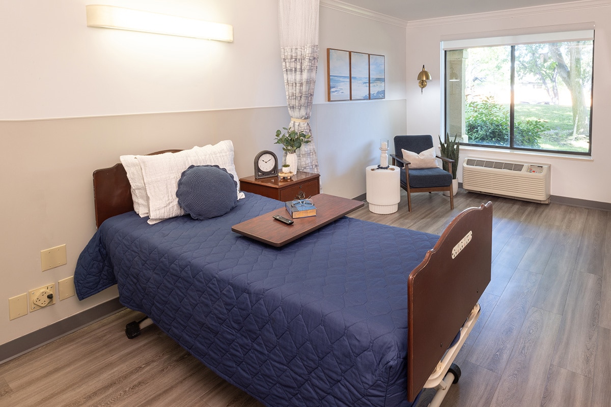 A resident's bedroom at Sunnyvale Gardens