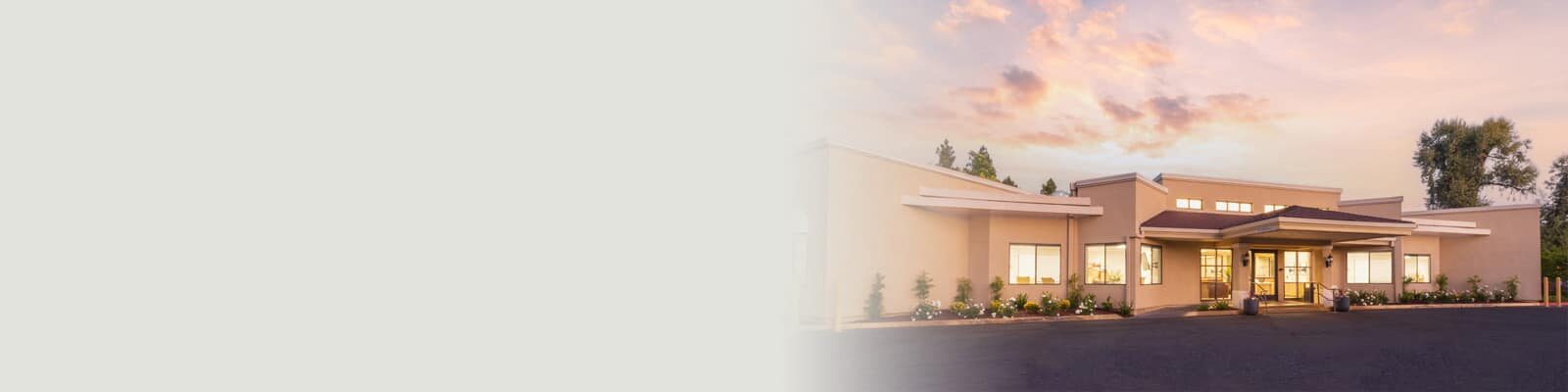 An exterior view of the front entrance to Sunnyvale Gardens